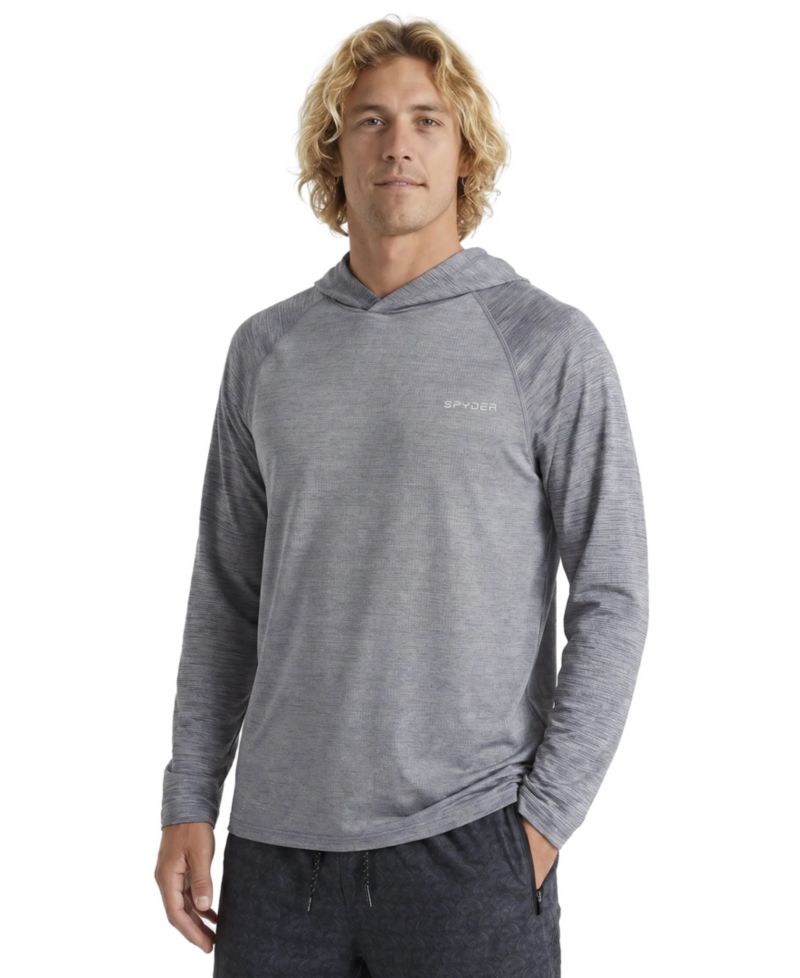 Men's Birdseye Heather Hooded Long-Sleeve Rash Guard