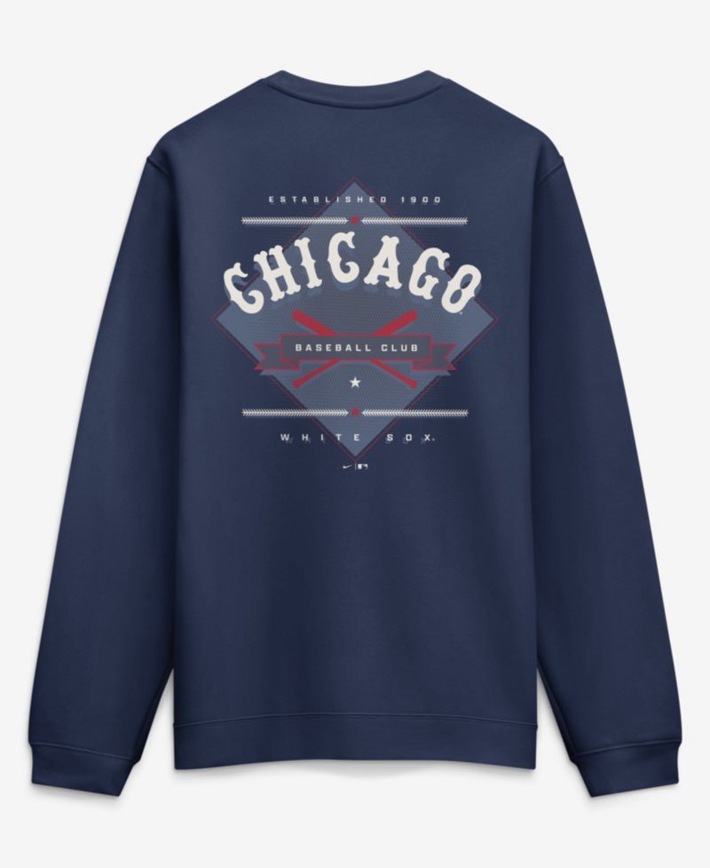 Men's Navy Chicago White Sox Cooperstown Diamond Sweatshirt