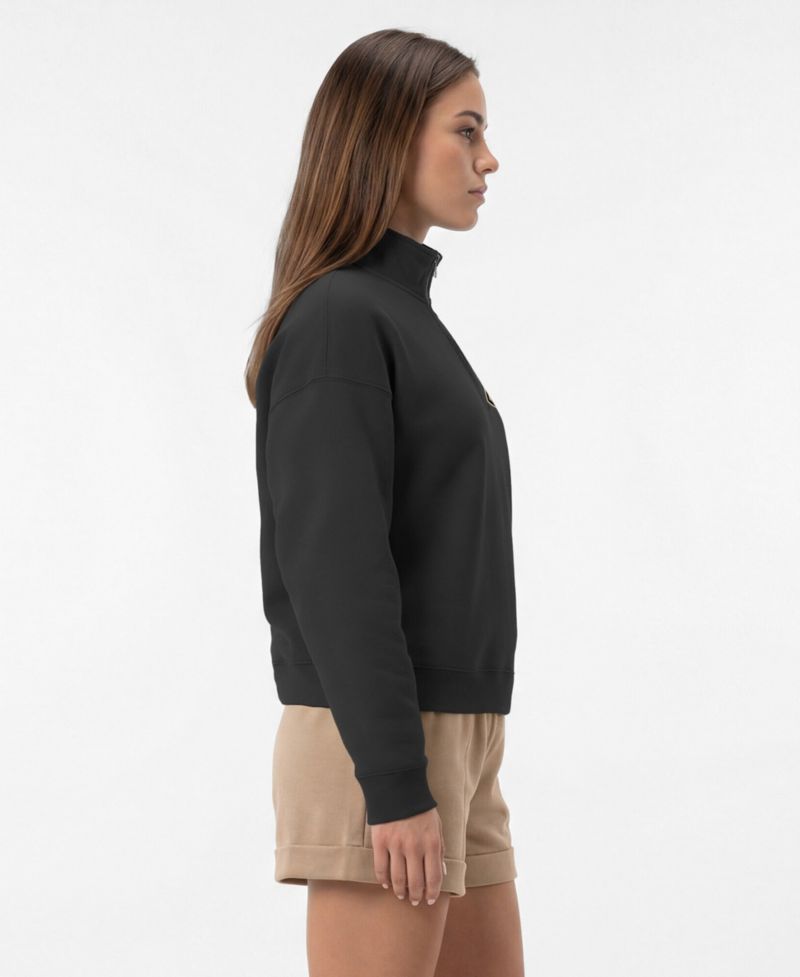 Women's Black Vegas Golden Knights Power Blend Quarter-Zip Sweatshirt