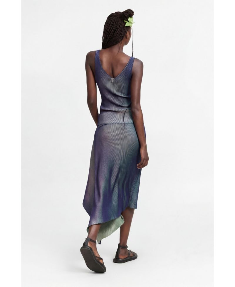 Women's Long iridescent knit skirt