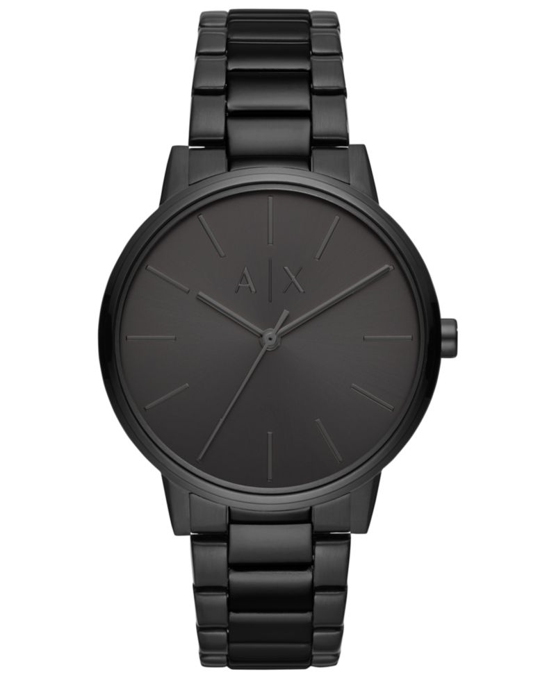 Men's Black Stainless Steel Bracelet Watch 42mm