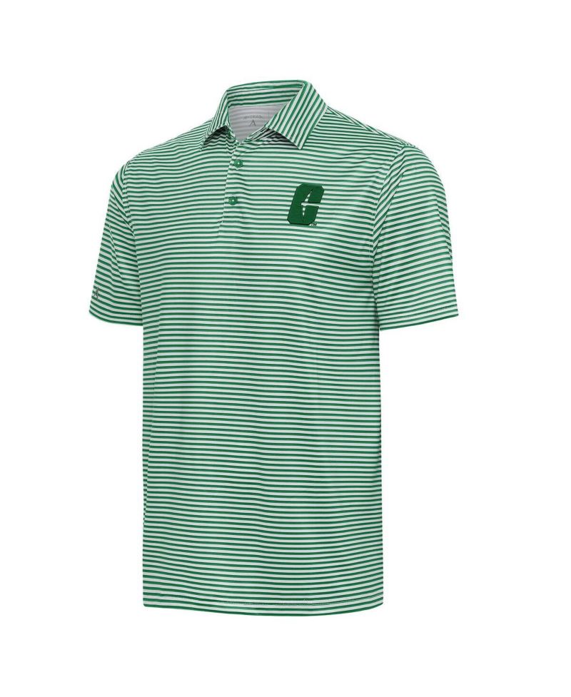 Men's Green Charlotte 49ers Skills Polo Shirt