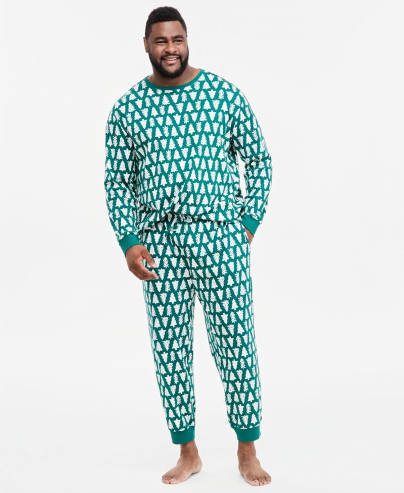 Men's Big & Tall Tree Geo Pajamas Set