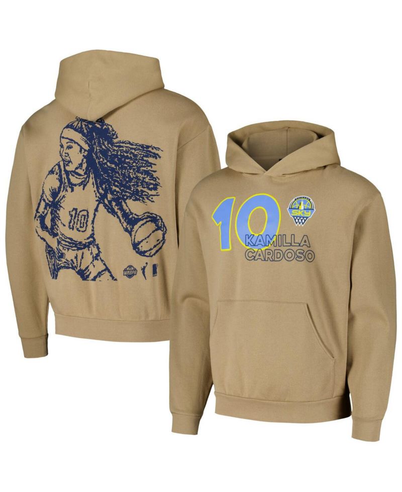 Men's and Women's Kamilla Cardoso Tan Chicago Sky Player Pullover Hoodie
