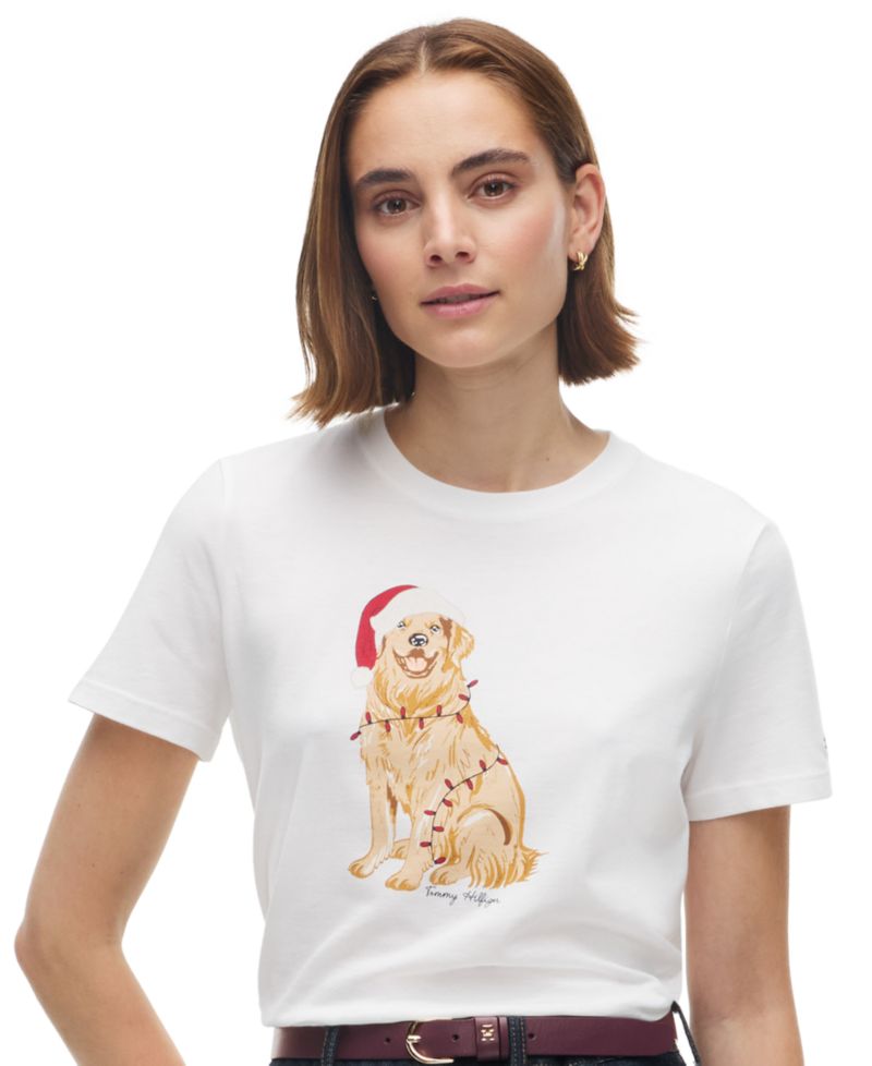 Небелёный Christmas Lights Dog