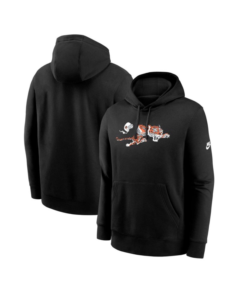 Men's Black Cincinnati Bengals Club Fleece Pullover Hoodie