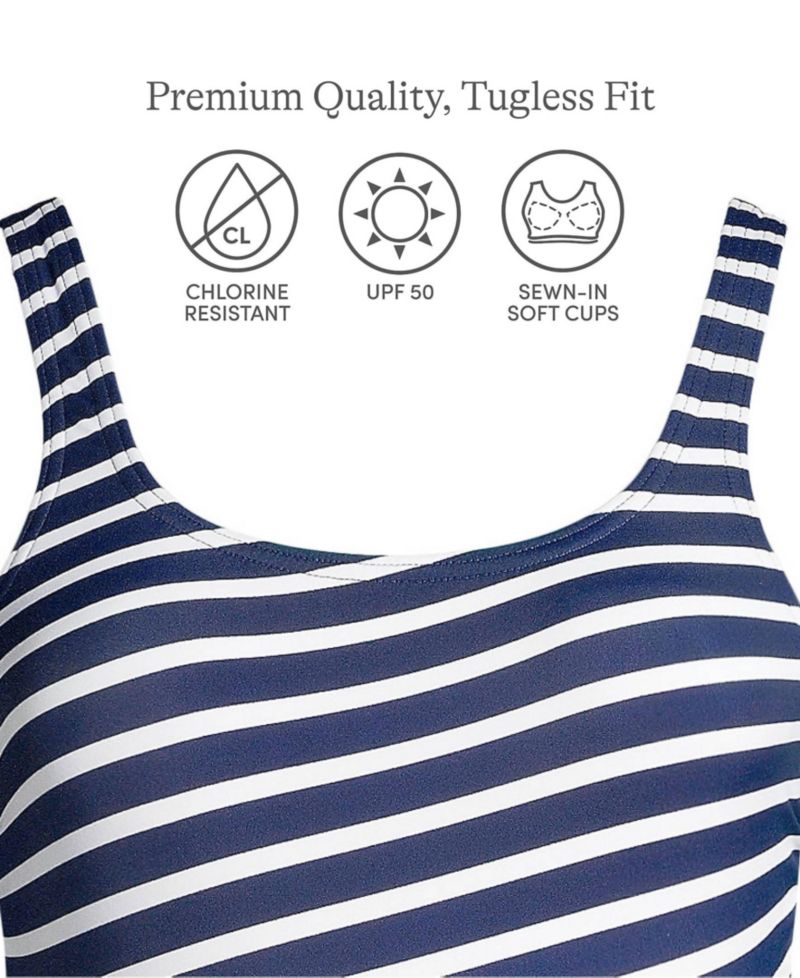 Women's D-Cup Tugless One Piece Swimsuit Soft Cup Print