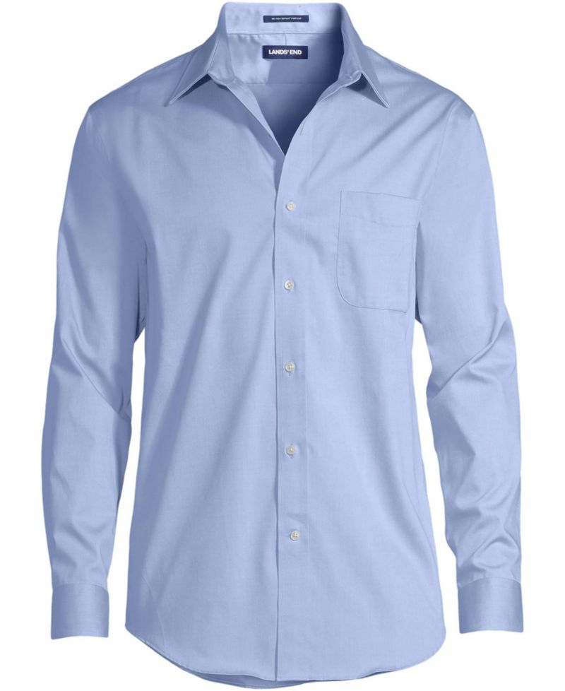 Big & Tall No Iron Supima Cotton Pinpoint Straight Collar Dress Shirt