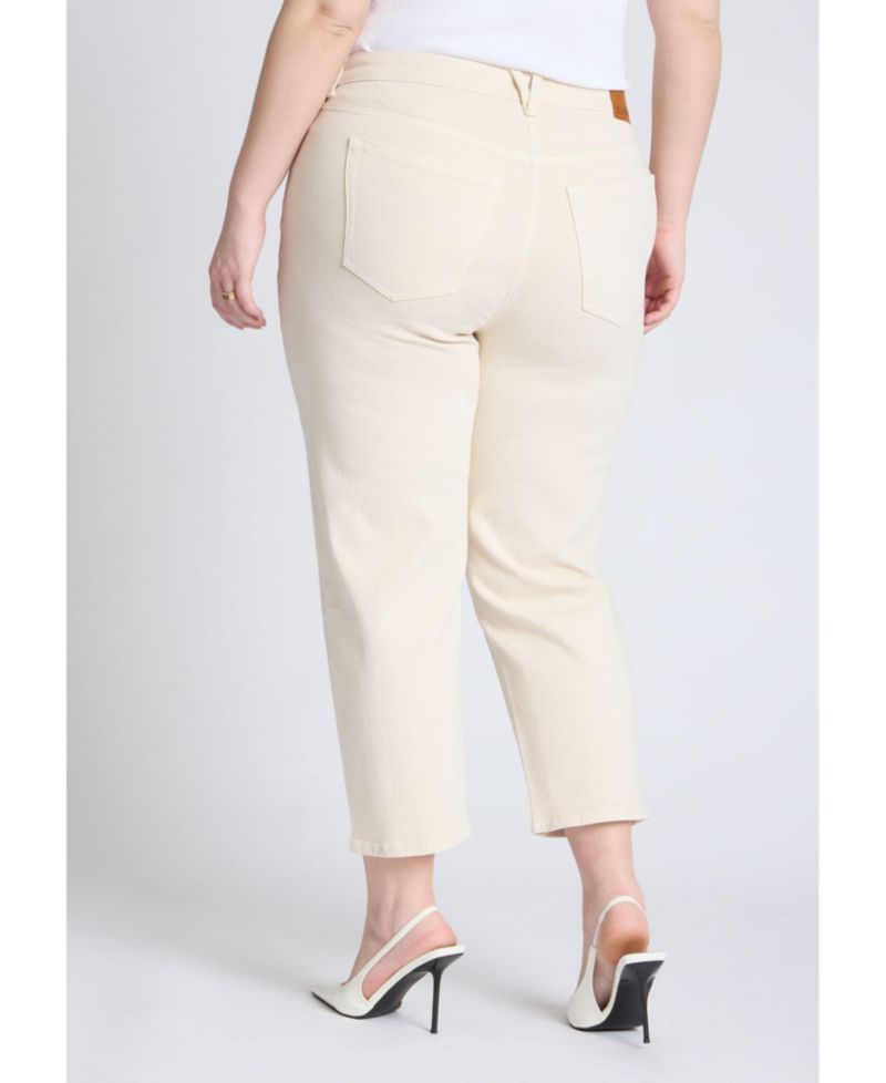 Women's Plus Size The Naomi Comfort Stretch Straight Crop Jean