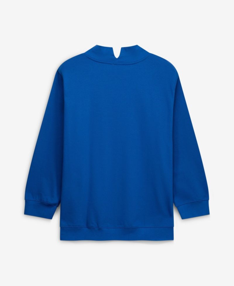 Women's '47 Royal Buffalo Bills Plus Size Vantage Mock Neck Pullover