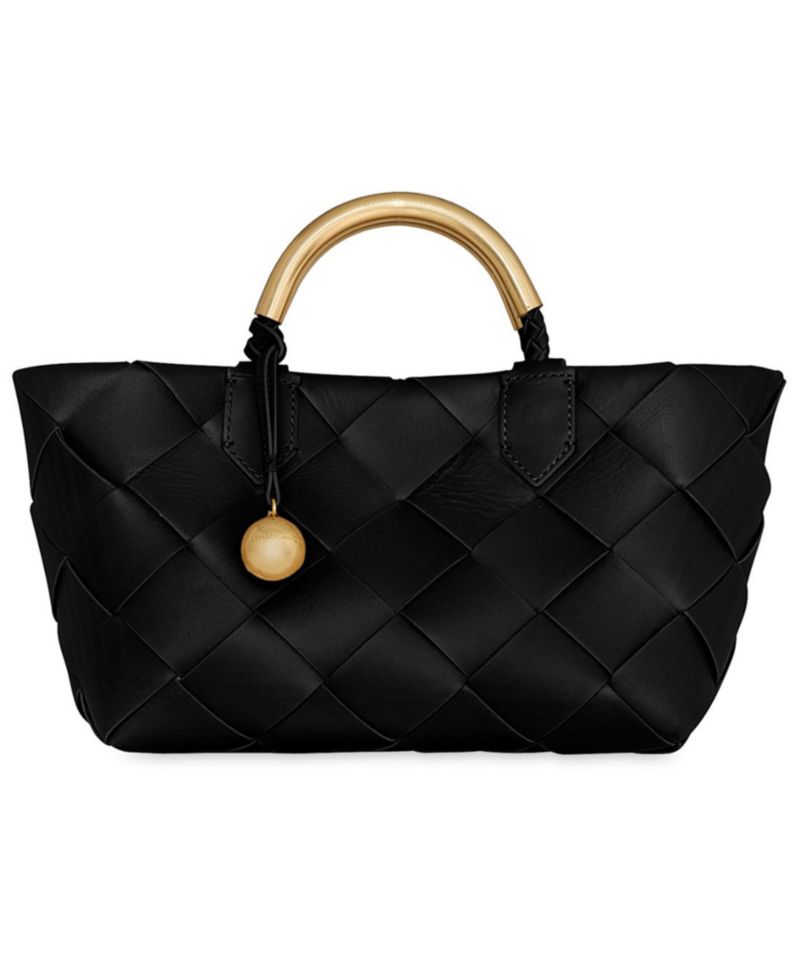 Frankie Woven Medium Leather Tote Handbag