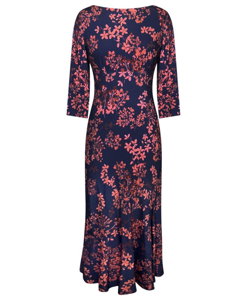 Women's Maxine Floral-Print Asymmetric Bias-Cut Midi Dress
