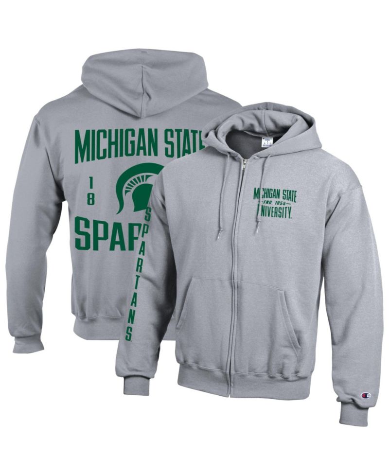 Men's Michigan State Spartans Varsity Powerblend Full-Zip Fleece Hoodie