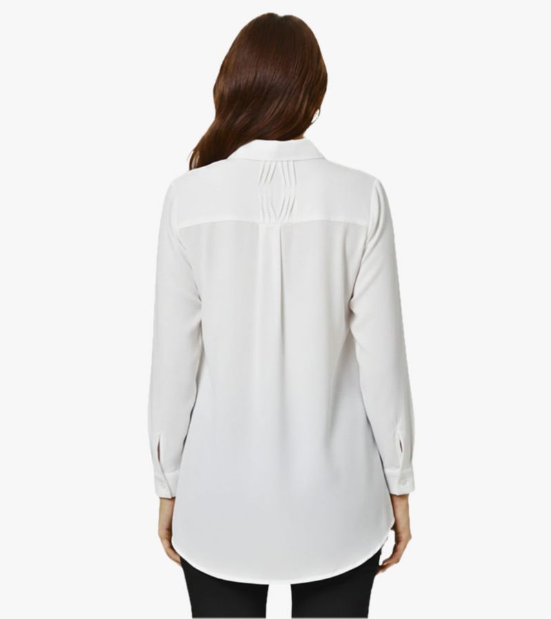 Women's Cotton Poplin Pintuck Detail Lucky Star Shirt