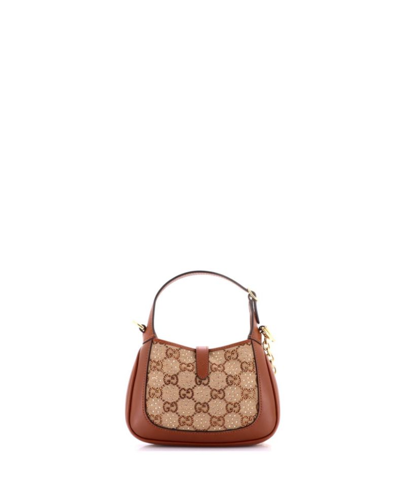 Mini Jackie 1961 Chain Hobo Crystal Embellished GG Canvas