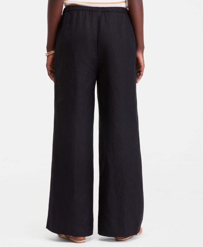 Women's Linen-Blend Drawstring Pants