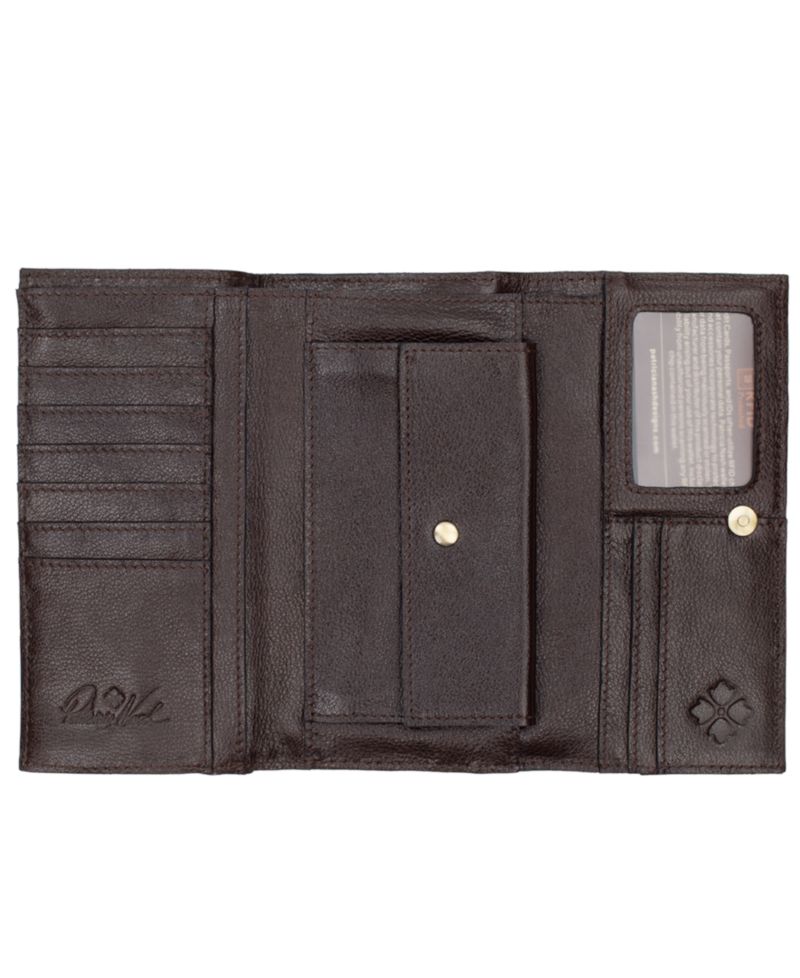 Teressa Suede Patchwork Snap Wallet
