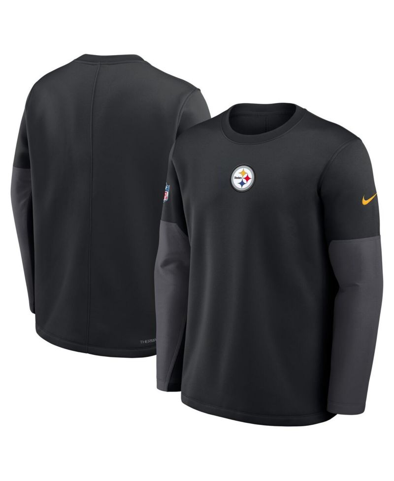 Men's Black Pittsburgh Steelers Sideline Scripted to Win Performance Long Sleeve T-Shirt