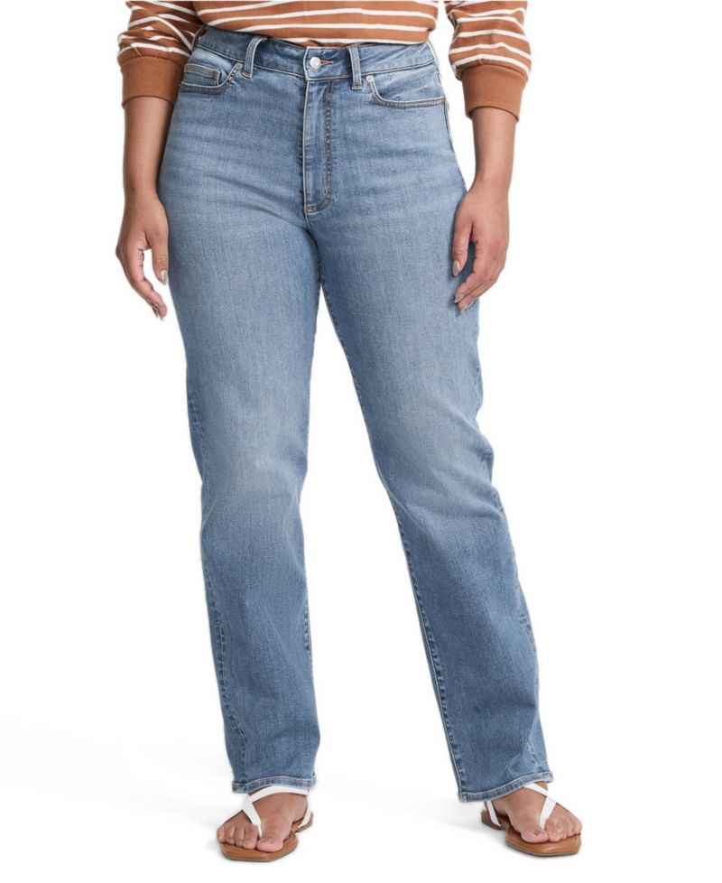 Women's High-Rise Straight-Leg Curvy Jeans