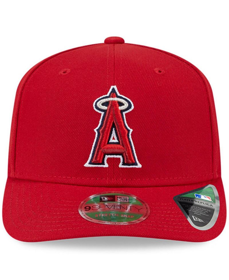 Men's Red Los Angeles Angels Player Replica 9SEVENTY Adjustable Hat