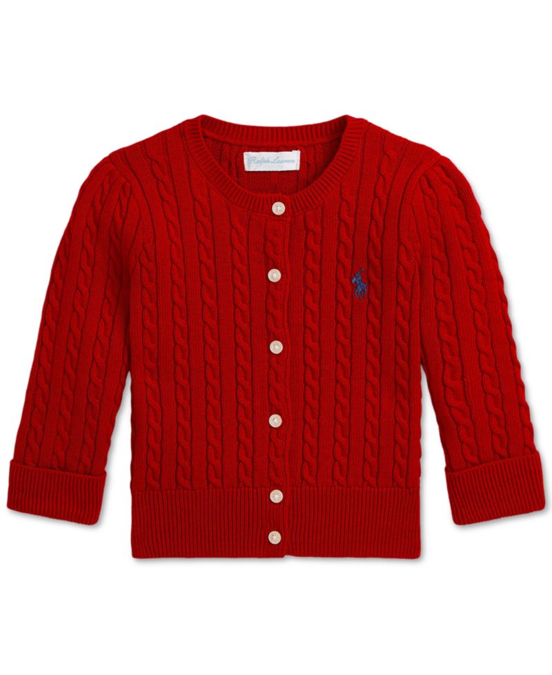 Baby Girls Cable-Knit Cotton Cardigan