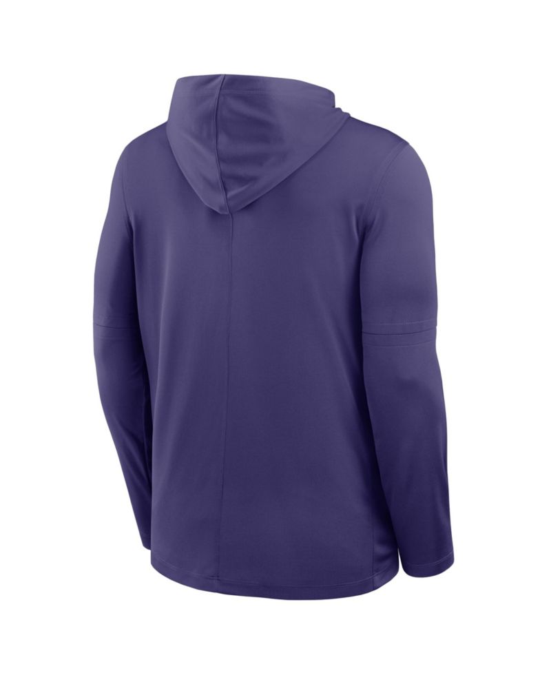 Men's Purple Kansas State Wildcats 2026 Sideline Dri-FIT Lightweight Hooded Top