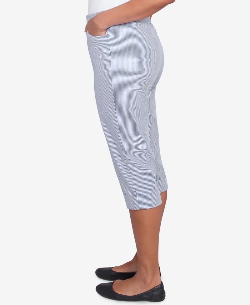 Women's Land of The Free Striped Cuffed Clamdigger Pants