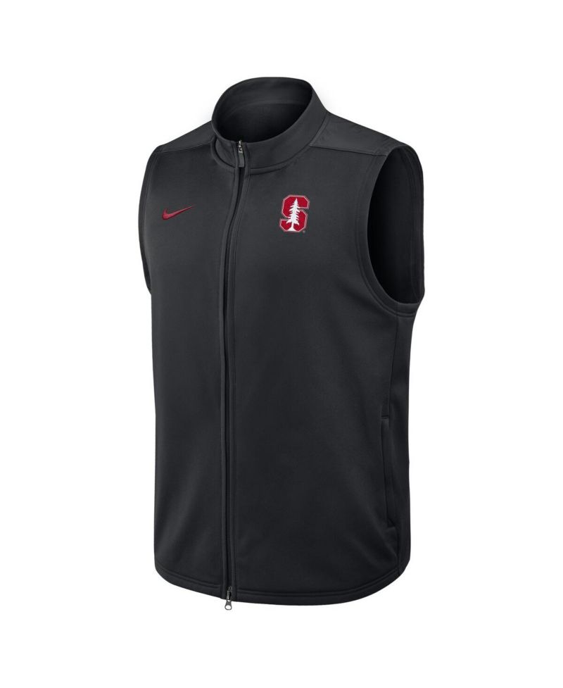 Men's Black Stanford Cardinal Primetime Victory Performance Full Zip Vest