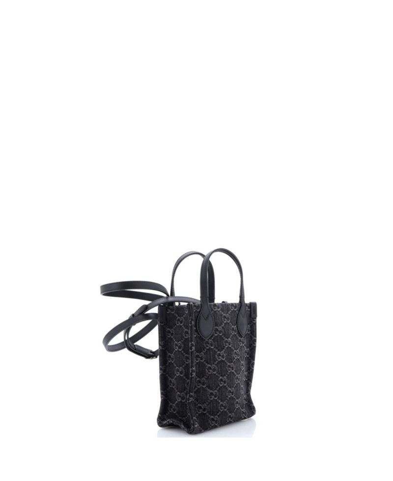 Mini Vertical Tote GG Denim