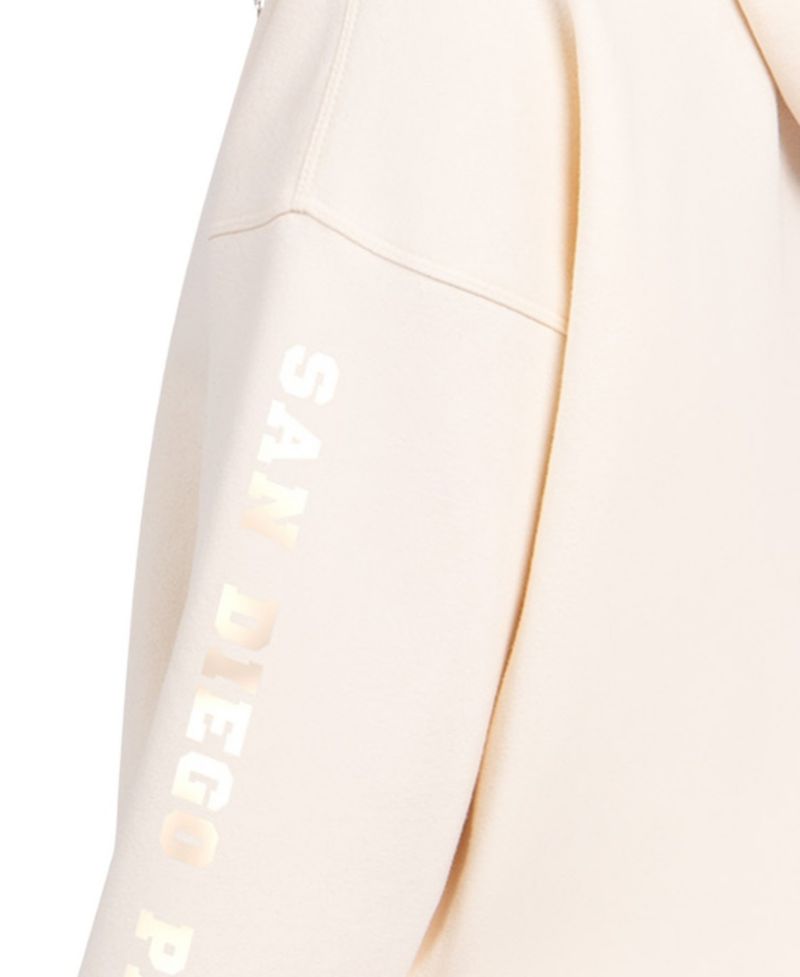 Women's Cream San Diego Padres Pastel Relaxed Hoodie