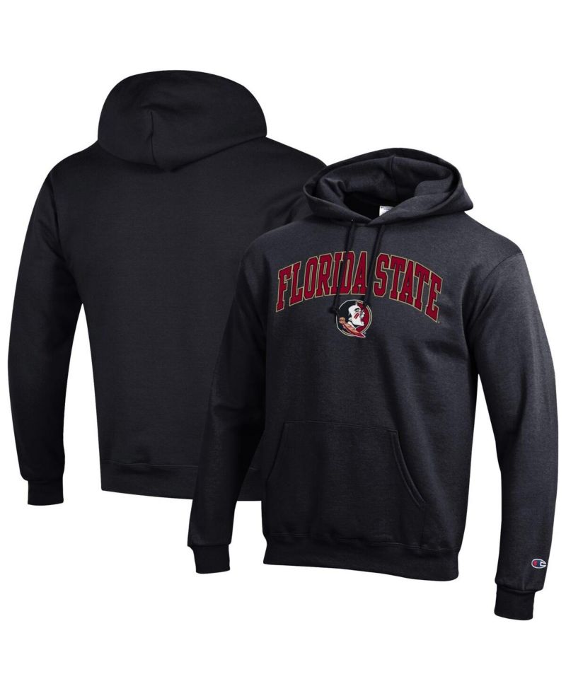 Men's Garnet Florida State Seminoles Arched Logo Fleece Pullover Hoodie