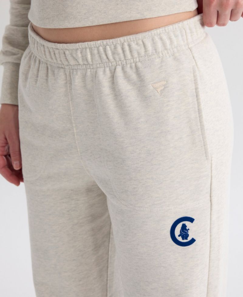 Women's Chicago Cubs Iconic High-Rise Tapered-Leg Track Pants
