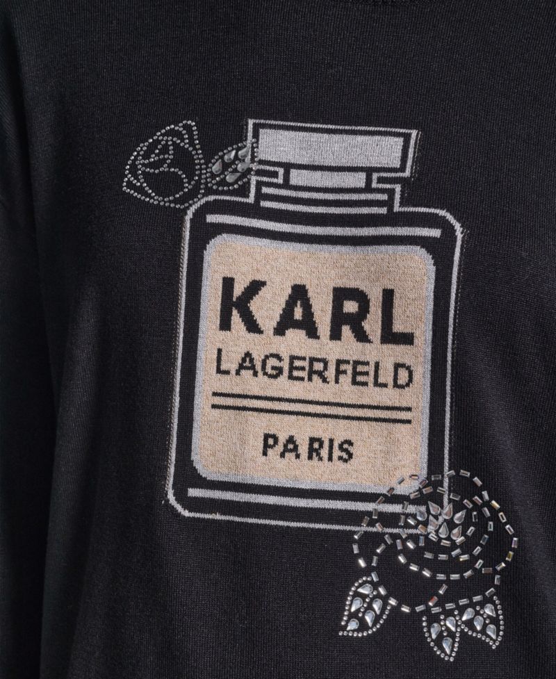 Women's Perfume Logo Loose-Fit Sweater