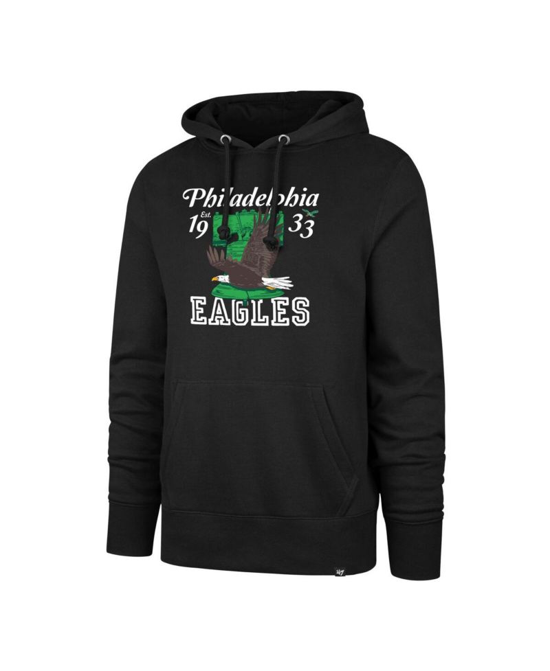 Men's Black Philadelphia Eagles Regional Headline Pullover Hoodie