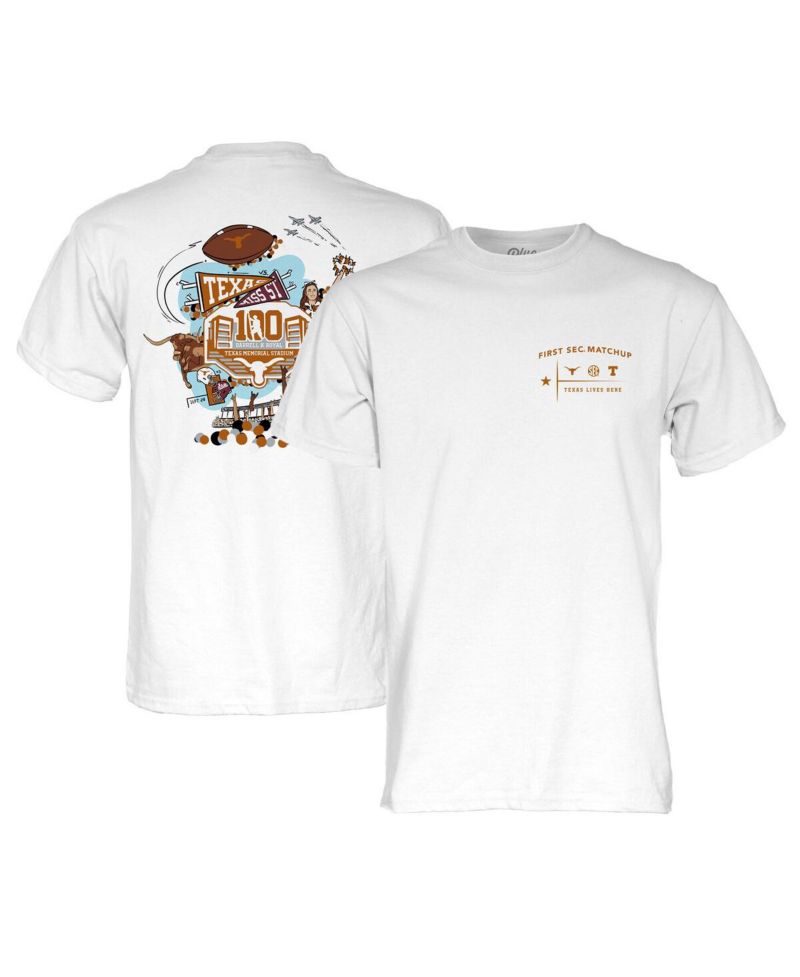 Men's and Women's White Texas Longhorns First SEC Game Matchup T-Shirt
