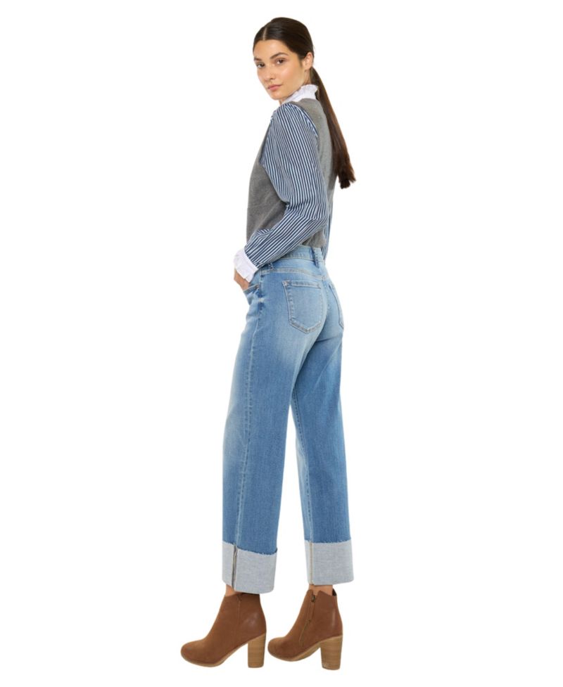 Women's Kenny Mid Rise Crop Wide-Leg Jeans
