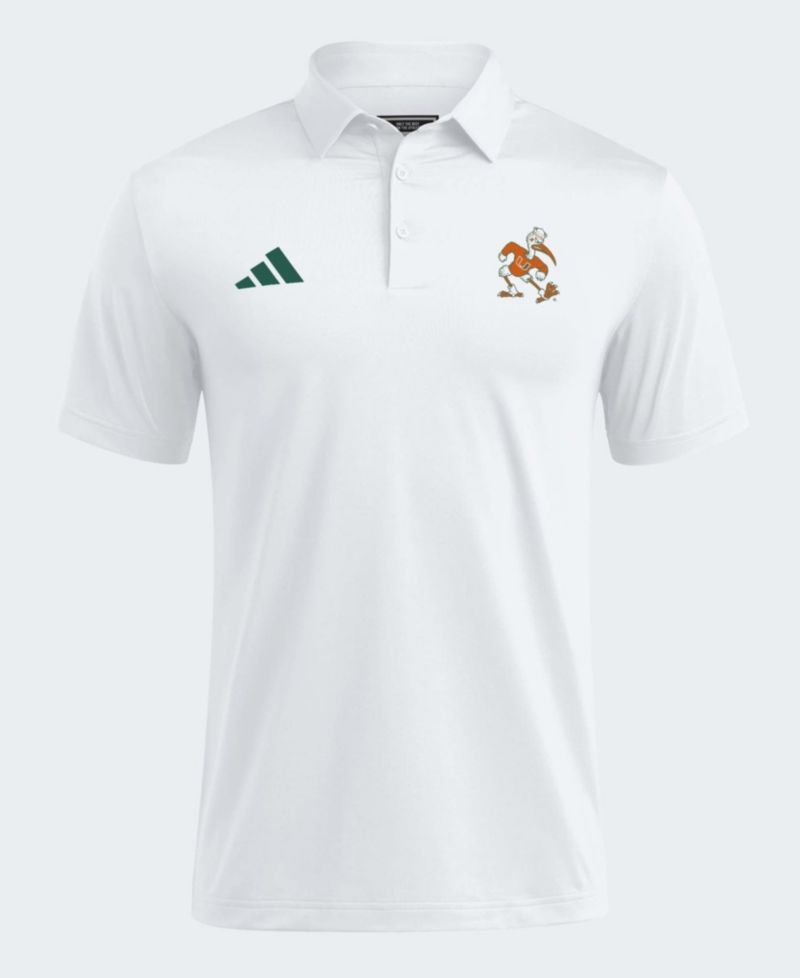 Men's White Miami Hurricanes Ultimate 365 Solid Polo Shirt