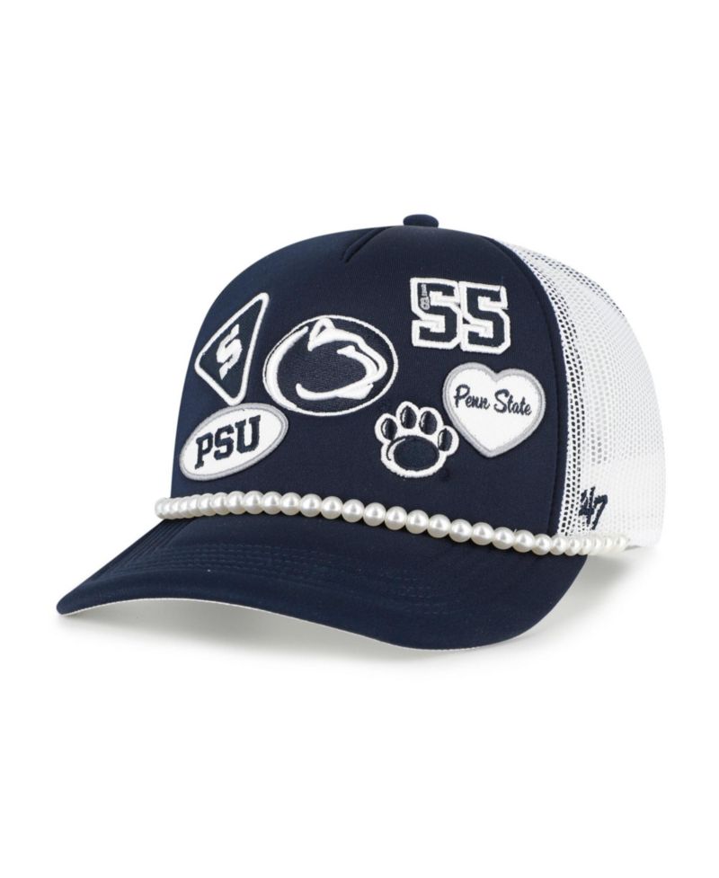 Men's '47 Navy/White Penn State Nittany Lions Rally On Hitch Adjustable Hat