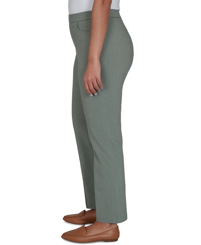 Petite Provence Millennium Pull-On Flat-Front Mid-Rise Pants, 26.75" Inseam