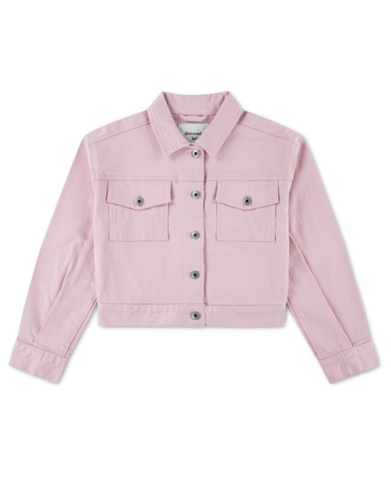 Girls' Spread Collar Cropped Jacket