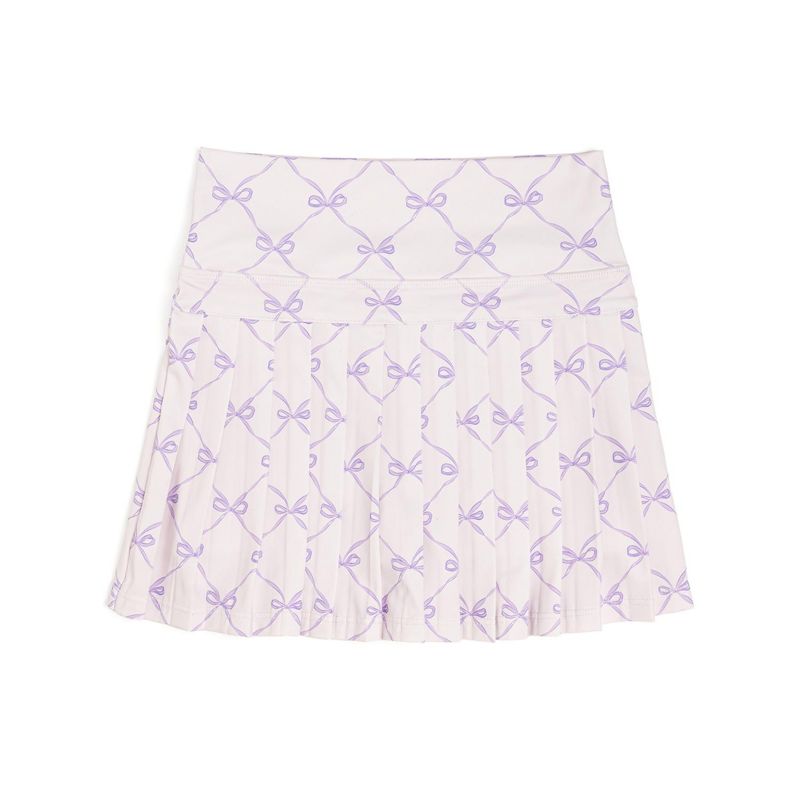 Toddler Girls Lavender Bow Trellis Athletic Skort