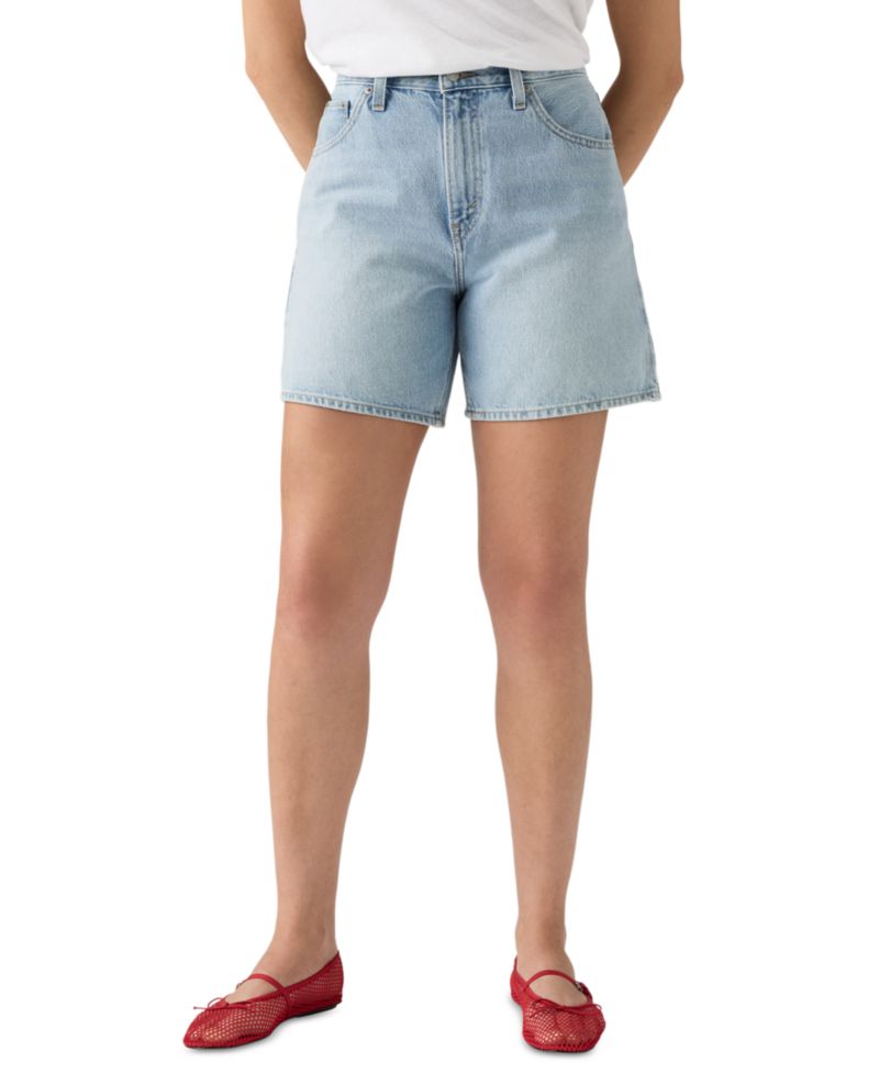 Premium Women's High-Rise Baggy Denim Shorts