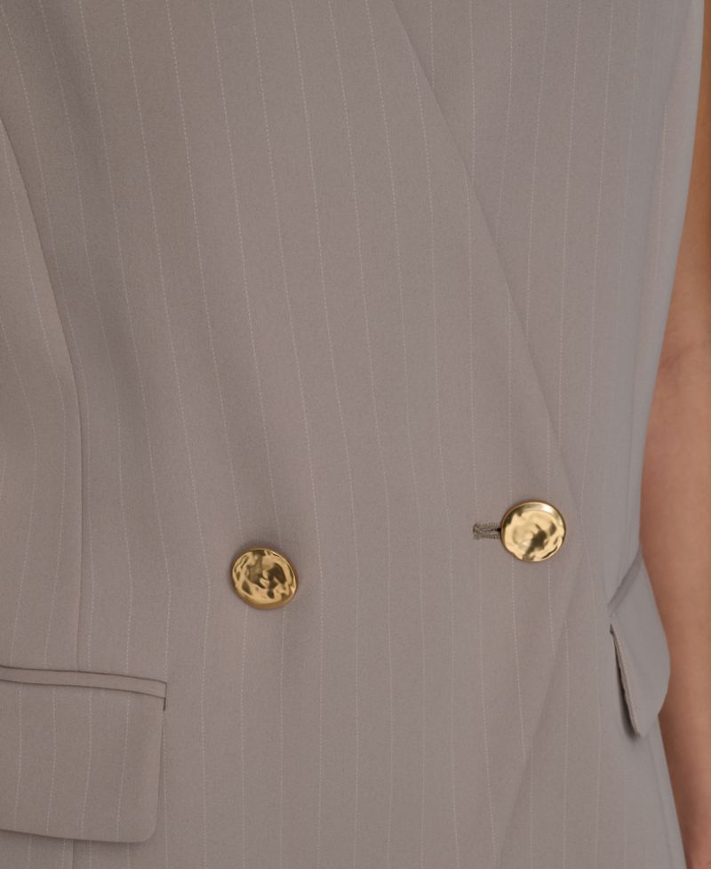 Petite V-Neck One-Button Vest