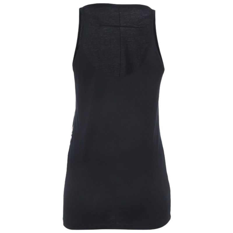 Women's Black Print Cotton Knit Tank Top