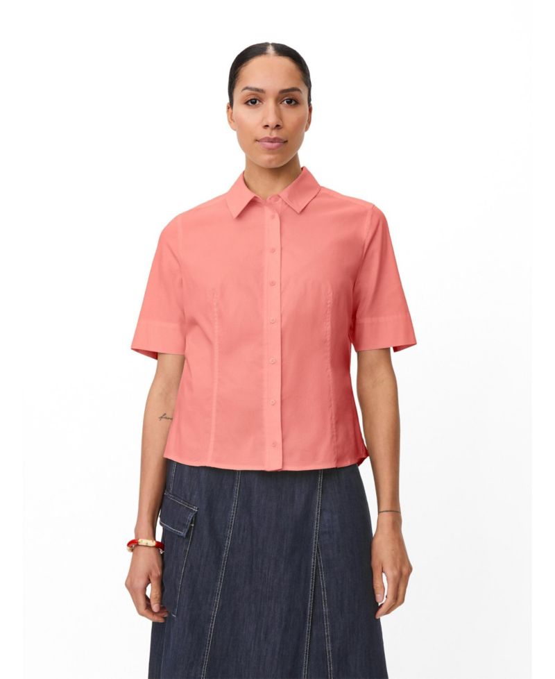 Women's Maiven Boxy Button-Up Short-Sleeve Cotton-Blend Shirt