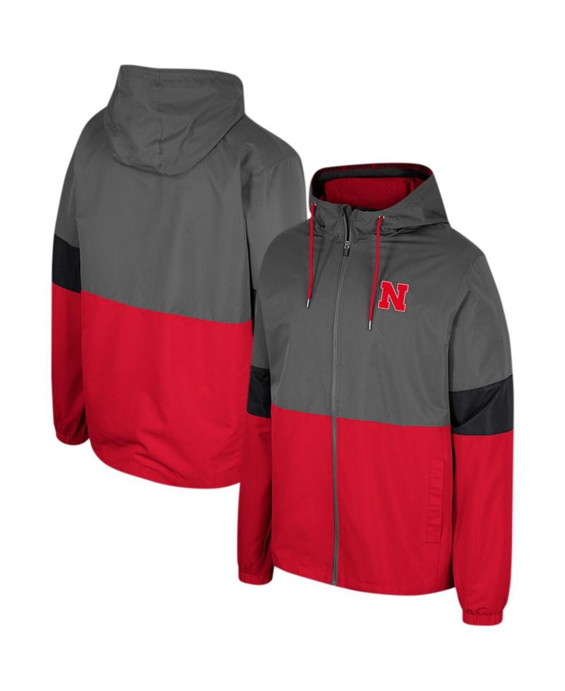 Men's Charcoal Nebraska Huskers Miles Full-Zip Jacket