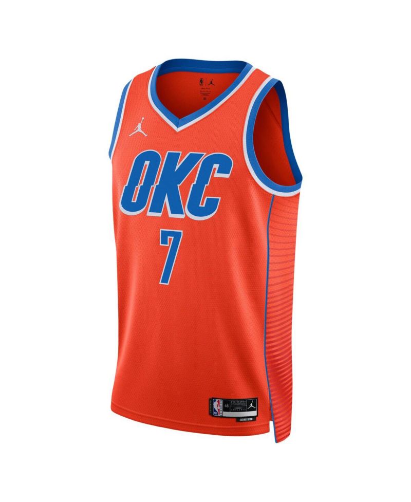 Men's and Women's Chet Holmgren Orange Oklahoma City Thunder Swingman Jersey - Statement Edition