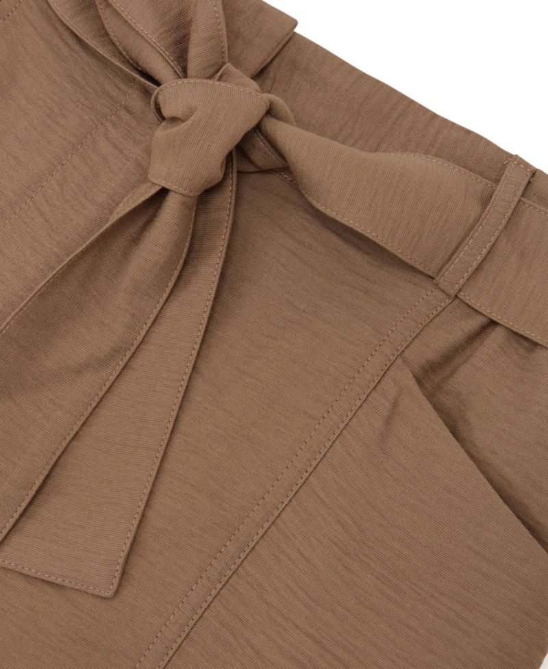 Women's Belted Button-Tab Shorts