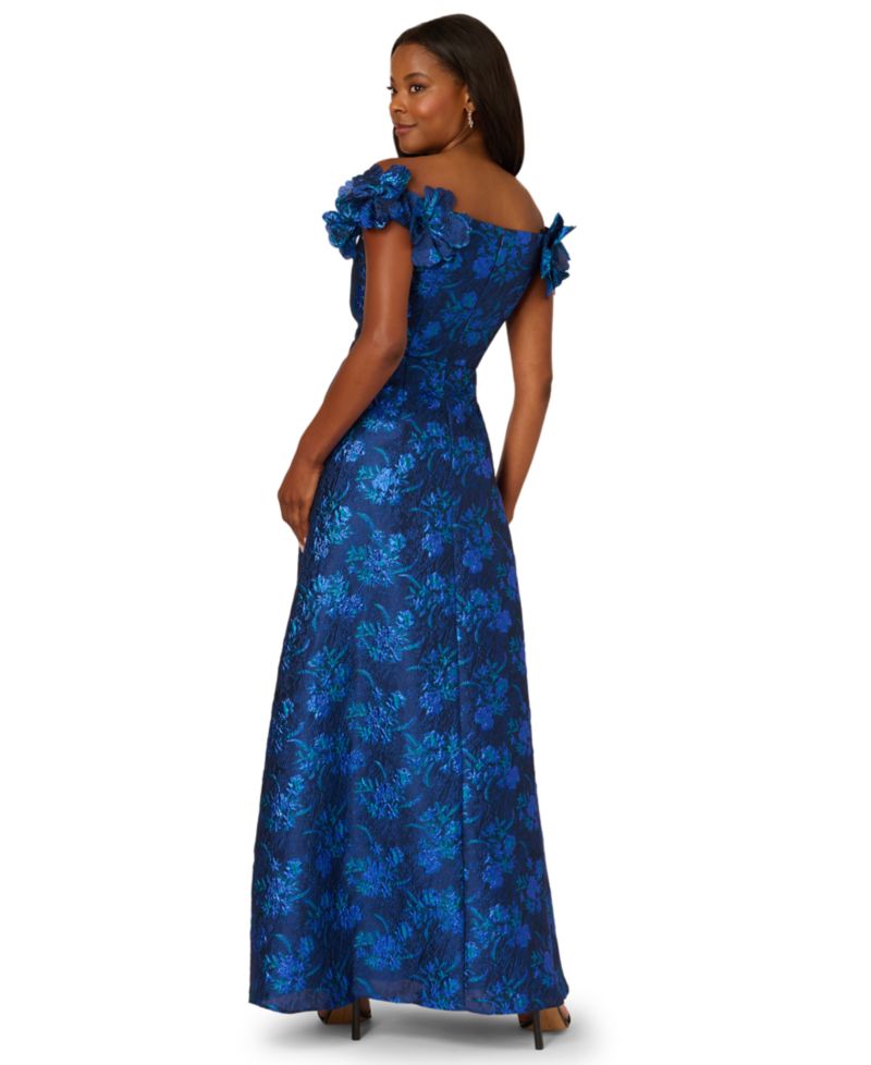 Women's Floral Off-The-Shoulder Gown