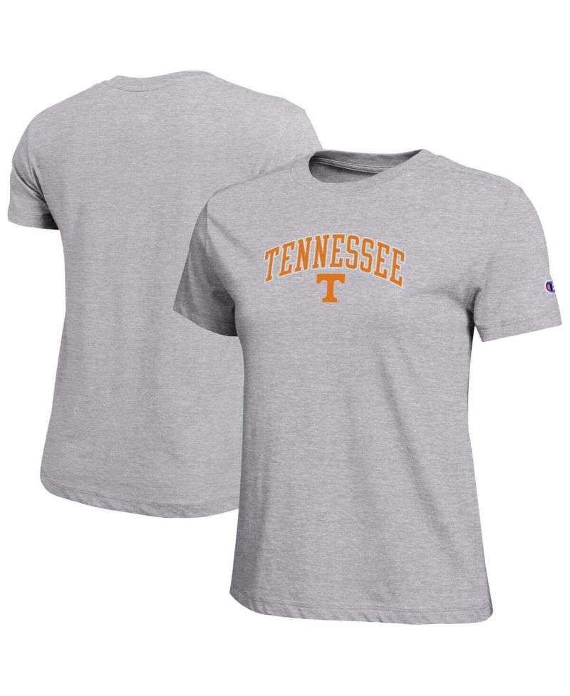 Women's Heather Gray Tennessee Volunteers Arched Over Logo T-Shirt